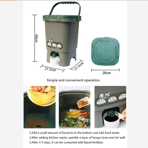 15L Indoor Composting Bin for Waste Storage